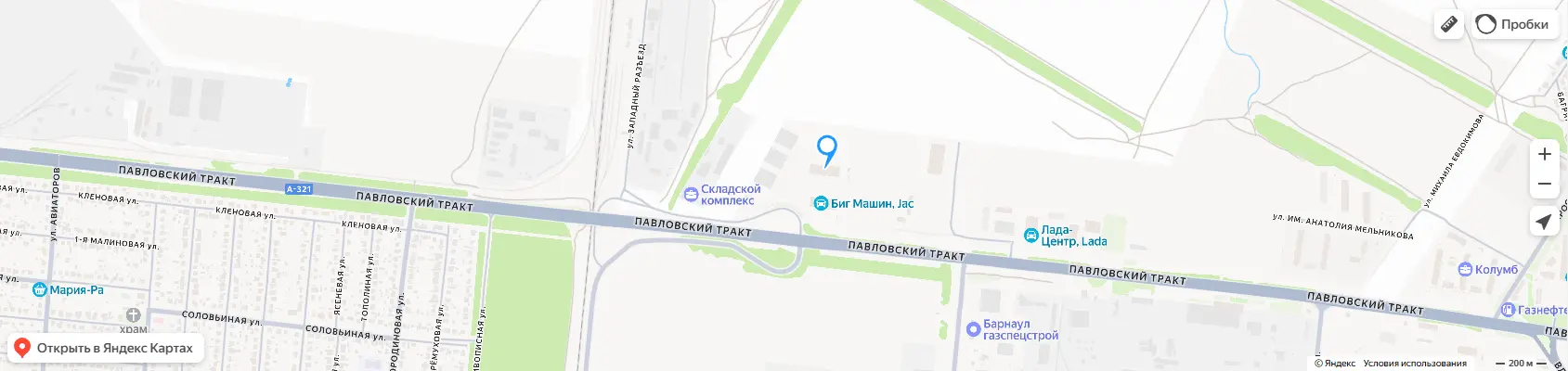 Алтай-Аско-Транс на карте Барнаула